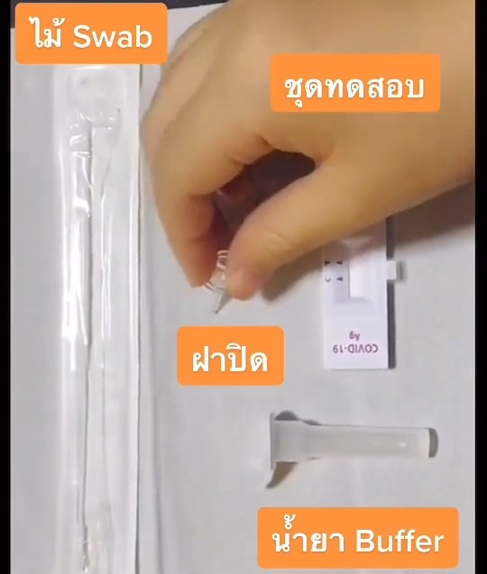 อุปกรณ์ในชุดตรวจโควิด Antigen Test Kit