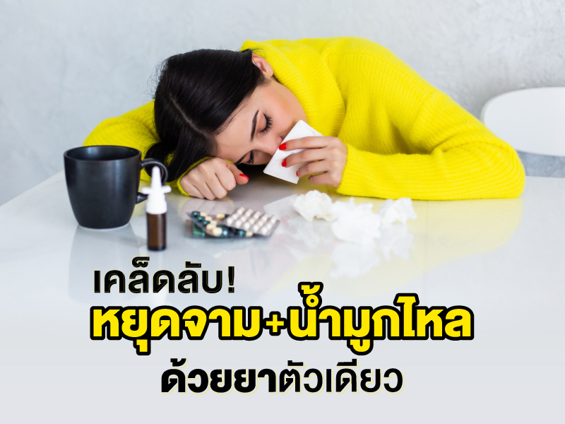เคล็ดลับหยุดจาม น้ำมูกไหล ด้วยยาตัวเดียว